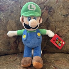 Super Mario Bros - Luigi 12" Plush Stuffed Toy Figure 2021 Nintendo Good Stuff