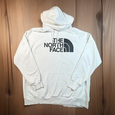 The North Face Womens XL White Logo Pullover Hoodie Sweatshirt 2261