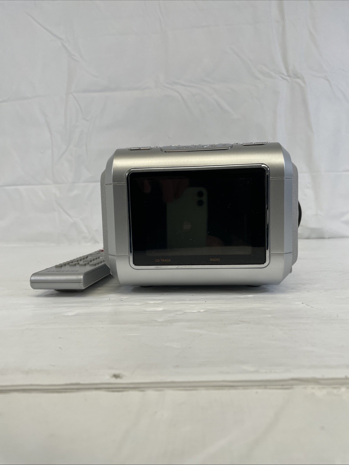 Radio Alarm Am/fm Sleep Timer Tested Silver Cdr-1906