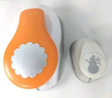 Fiskars XXL The Paper Studio Holiday Punch  Mini Snowman Scrapbooking Excellent 