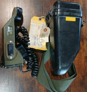Vintage U.S. Army Military Field Telephone Set TA 1/PT & Carrying Case