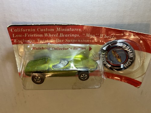 Hot Wheels Redline Turbofire 1969 Vintage Blister Pack w/button Mattel NIB *CUT!