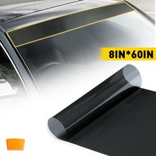 8"x 60" Car Window Tint Windshield Sun visor Vinyl Decal Strip Sticker Black NEW