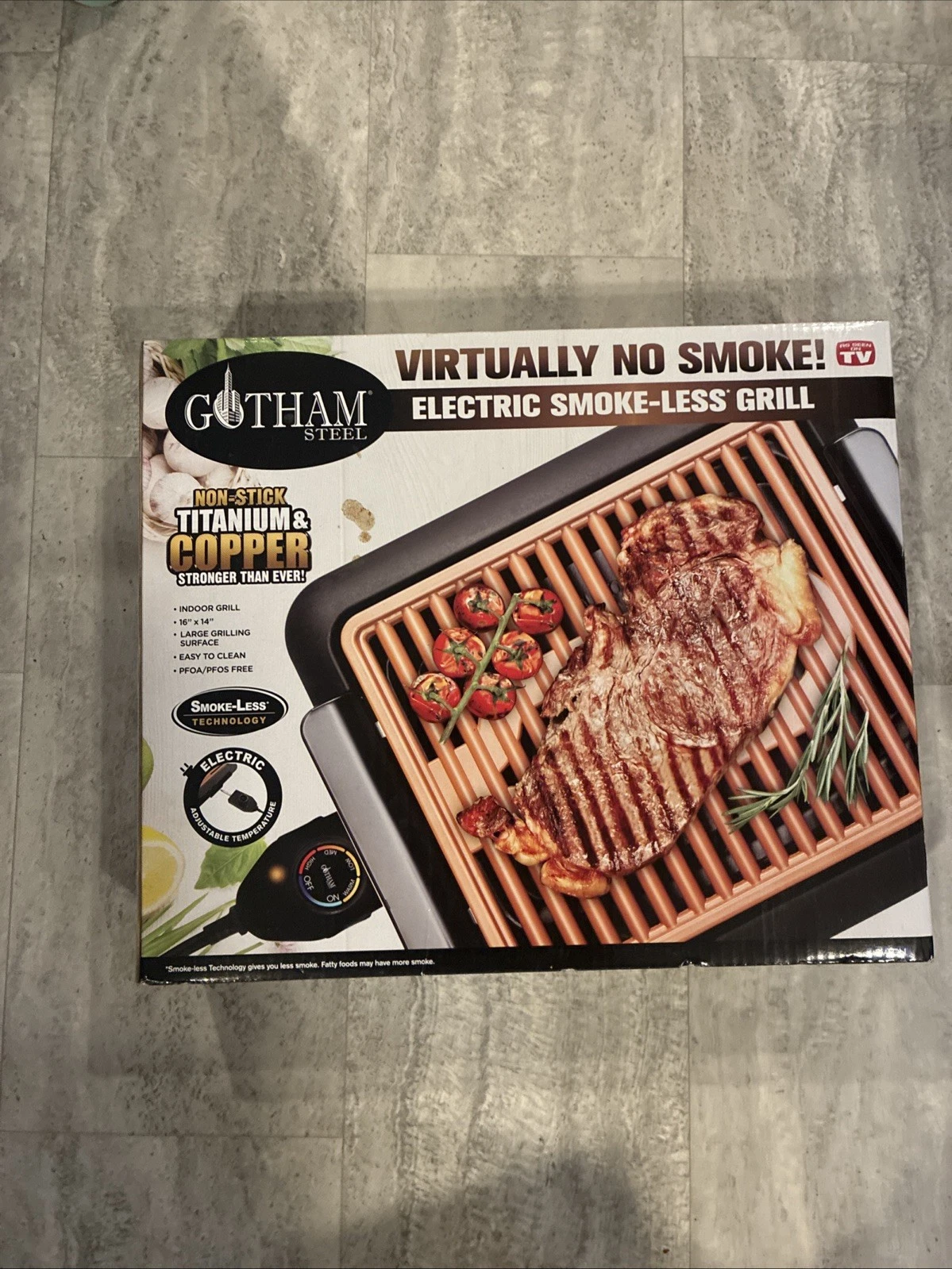 Gotham Steel Smokeless Electric Grill Titanium Copper Nonstick Portable NEW
Opens in a new window or