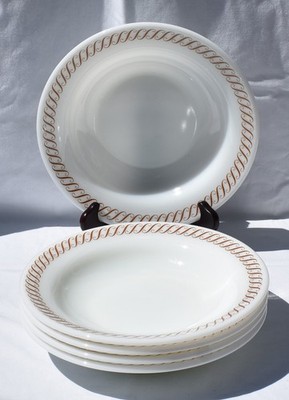 PYREX: Corning Table Ware - REGENCY - Set of 5 - 9'' SOUP BOWLS