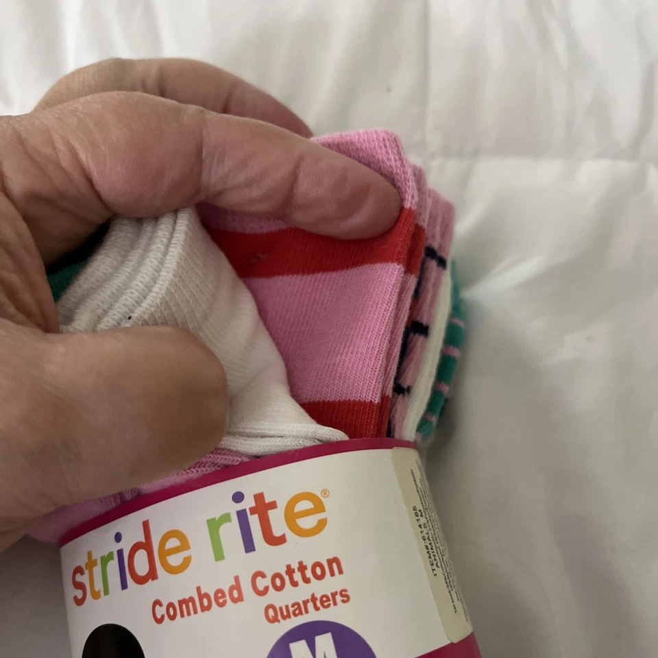 8 pares de calcetines medianos Stride Rite de algodón peinado talla de zapato 10-13 Foto 3 de 4