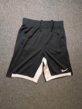 Nike Boys Youth Athletic Shorts Dri Fit Size Medium/LG Active Black  White