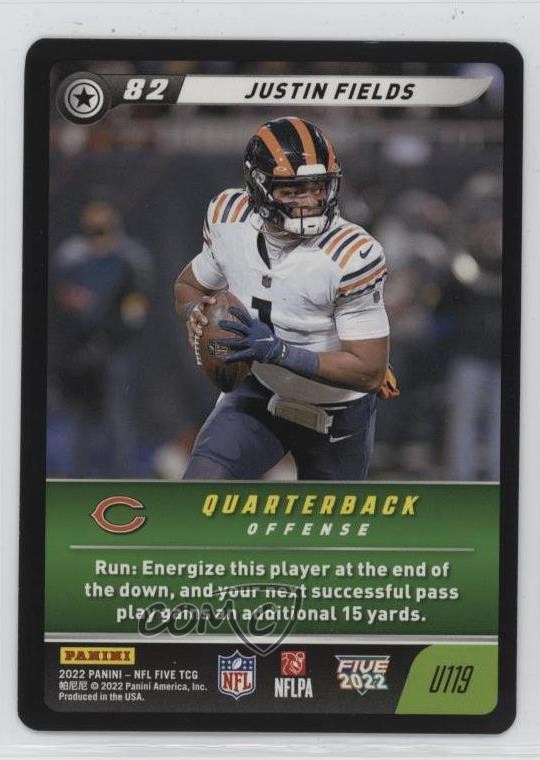 2022 Panini NFL Five TCG Justin Fields #U119 0ys7