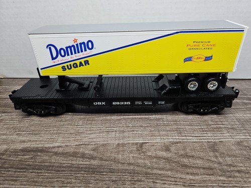 Coche plano Lionel 6-26335 con remolque Domino Sugar | Condition: Used