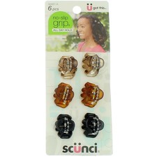 4 Pack Scunci No Slip Grip All Day Hold Jaw Clips, 6 Ct