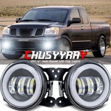 Pair 4 Inch Led Fog Lights Front Bumper Driving Lamps For Jeep Wrangler Jk Jl Jt