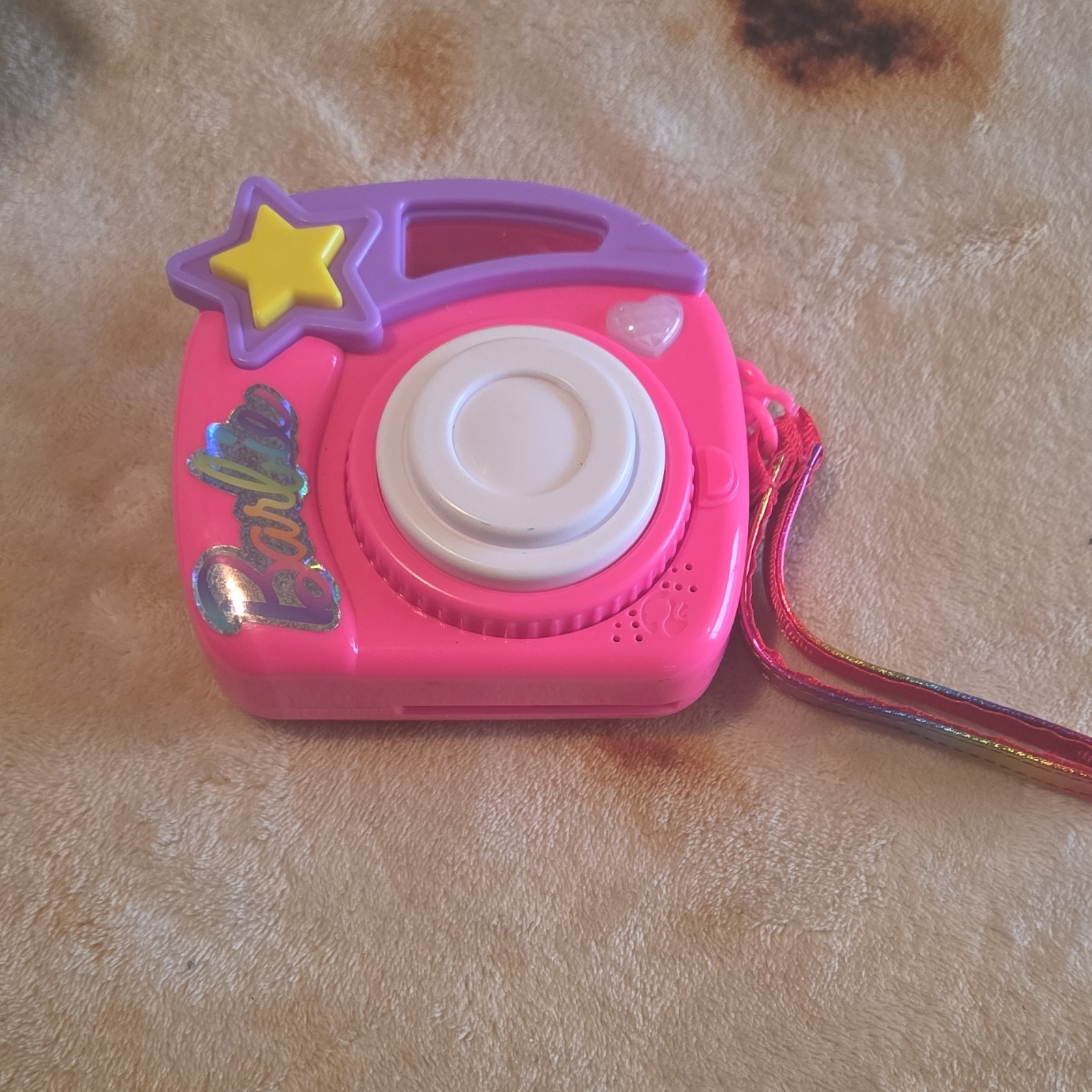 Barbie Pink Pretend Play Toy Camera with Star & Heart Design
