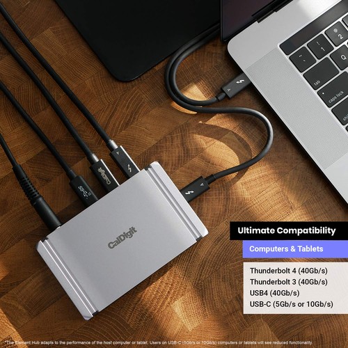 CalDigit Thunderbolt 4 Element Hub - 4X USB4 Ports, USB 3.2 Gen2 10Gb/s, Sing... - Afbeelding 9 van 9