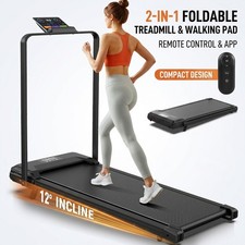 Walking Pad Under Desk Treadmill Quiet 300 LBS Capacity with Remote Incline LED