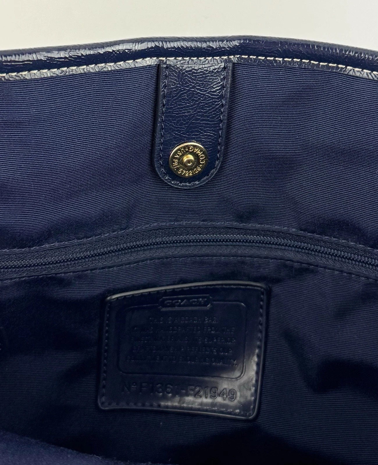 Coach Signature Stripe Carryall ottone cachi mogano F21949