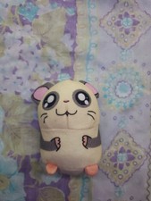 2003 Hamtaro Tan Grey Hamster Plush, Missing Keyring