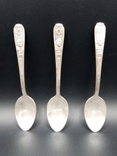 Birth Of Israel Silver plate Spoon Lot Of 3
