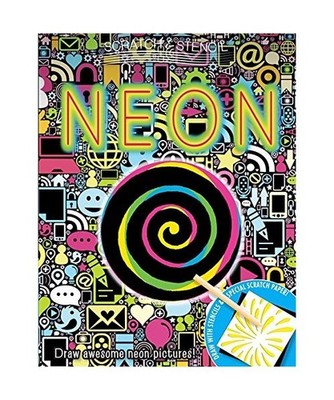 Scratch & Stencil: Neon [With Stencils and Black Scratch Paper]