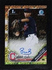 2019 Bowman Chrome HTA Gold Shimmer Refractor 38/50 Brayan Rocchio Auto o8g