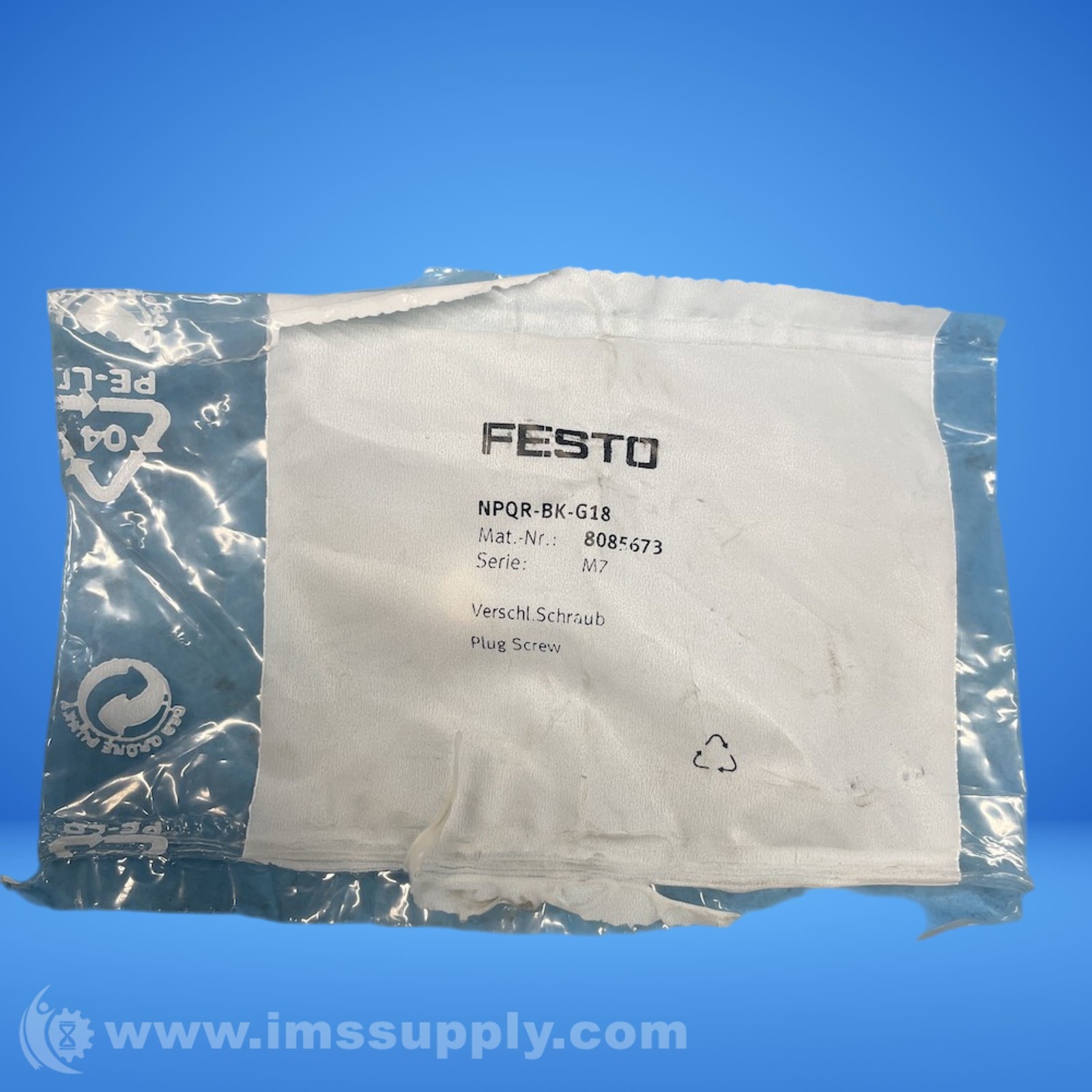 Festo NPQR-BK-G18 Plug Screw FNFP