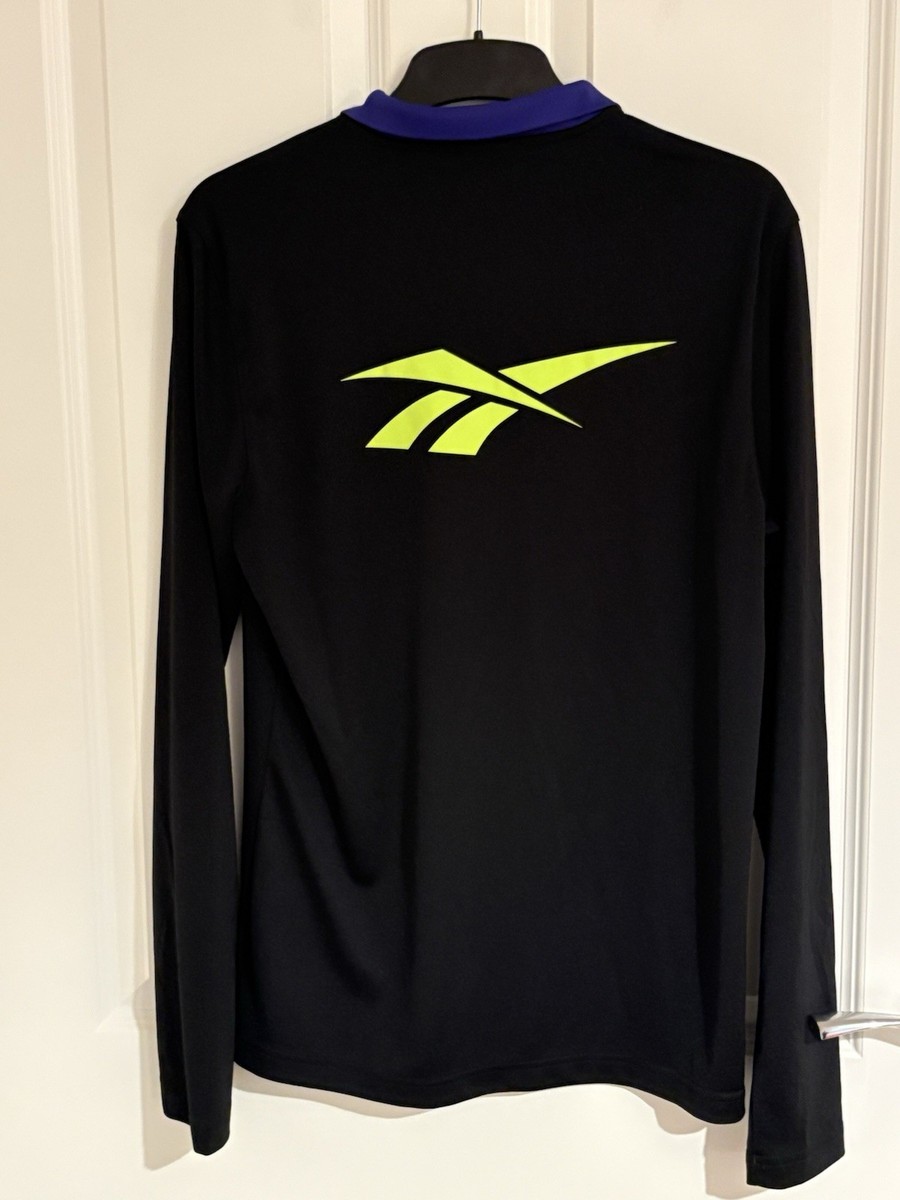 Reebok Classic Mens Vector Long Sleeve Sports T-Shirt Black Purple