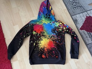 Kapuzenpullover farbig Graffiti Gr. XXL 140