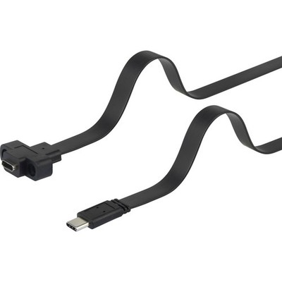 Renkforce USB-Kabel  USB 3.2 Gen1 USB-C  Stecker, USB-C  Buchse 0.25 m Schwar...