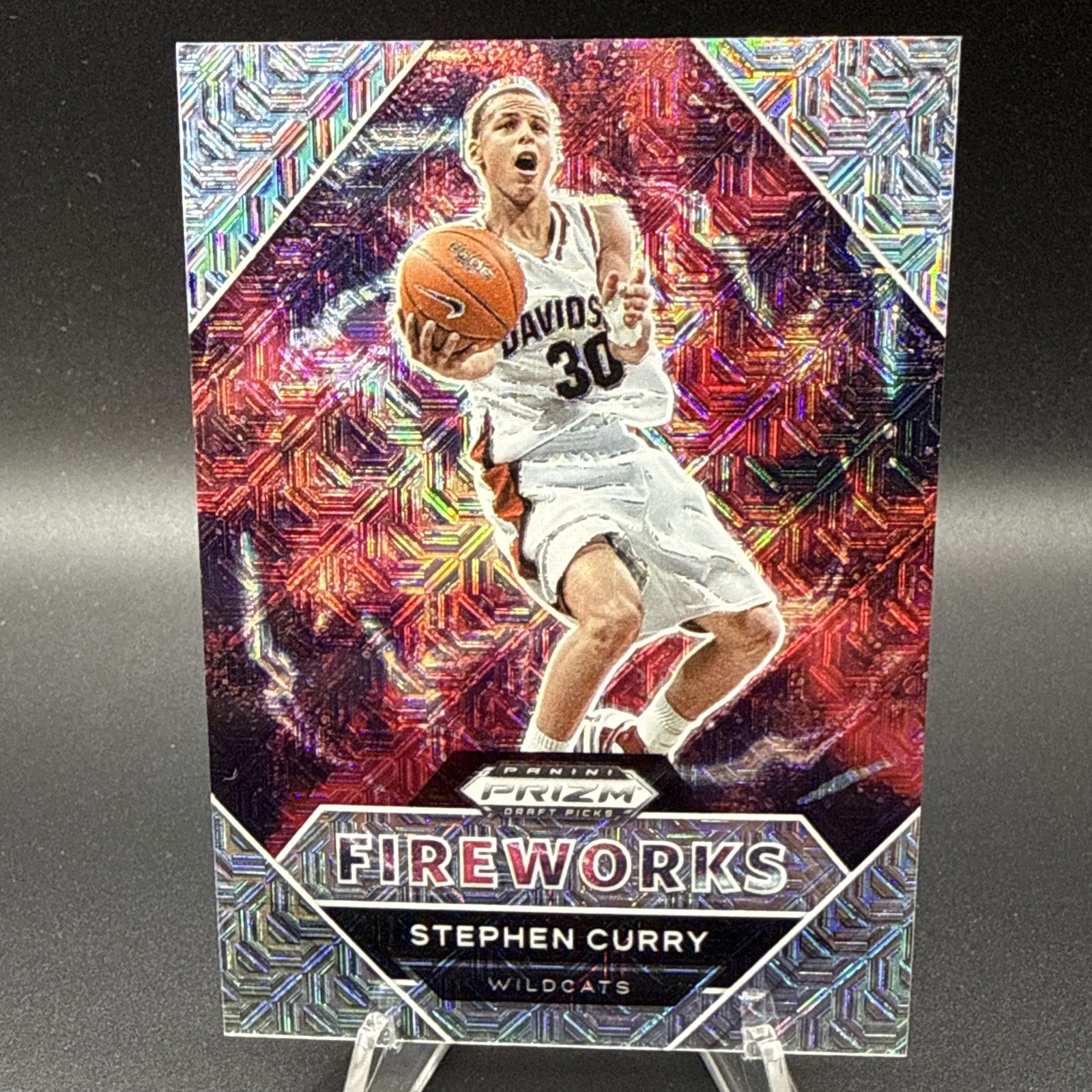 2021 Panini Prizm Draft Picks Stephen Curry #20 Fireworks Mojo Prizm 23/25