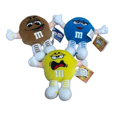 Vintage M&M Minis Swarmees Mini MM Tube Holders Brown Yellow
