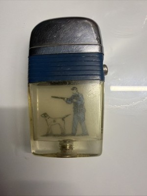 Vintage VU Lighter by Scripto Hunting Scene Lighter