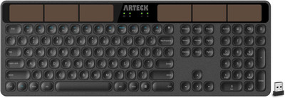 Wireless Solar Keyboard Full Size Solar Recharging Keyboard for Computer/Desktop