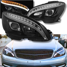 LED dynamische Blinker Light Tube Scheinwerfer in schwarz für Mercedes W204 C Kl LED dynamische Blinker Light Tube Scheinwerfer in schwarz für Mercedes W204 C Kl