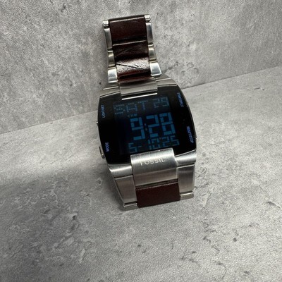 Fossil Large Screen Electronic Wrist Timepiece Adjustment Possible