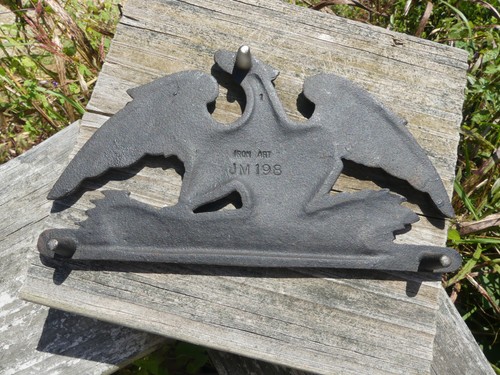 Vintage Cast Iron Trivet – Patriotic Heraldic Eagle, Iron Art JM198 USA - Picture 5 of 8