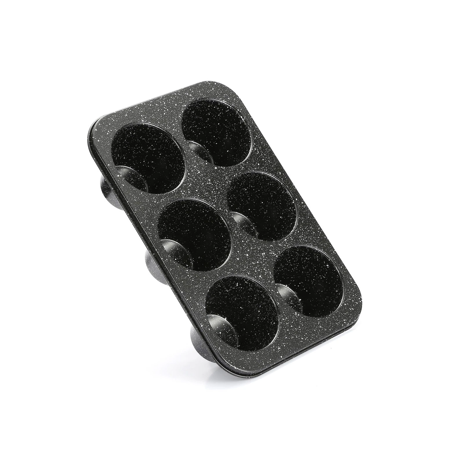 Monfish Jumbo Deep 6-Cup Muffin Pan XL Cupcake Tray Non-stick Granite Finish