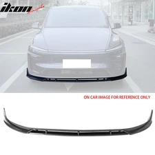 Fits 25-26 Tesla Model Y Juniper Front Bumper Lip 4PC Carbon Fiber Print Spoiler