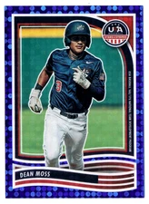 1/149 2024 Panini Stars and Stripes BLUE Disco Balls Dean Moss #190 Rookie Card