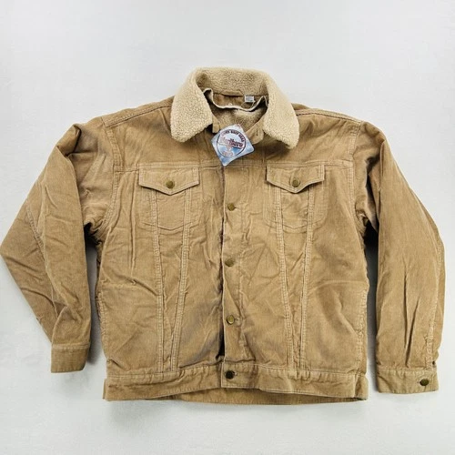 VINTAGE Marlboro Corduroy Sherpa Trucker Jacket Mens Large Guts Grit Gear 00s - product listing photo