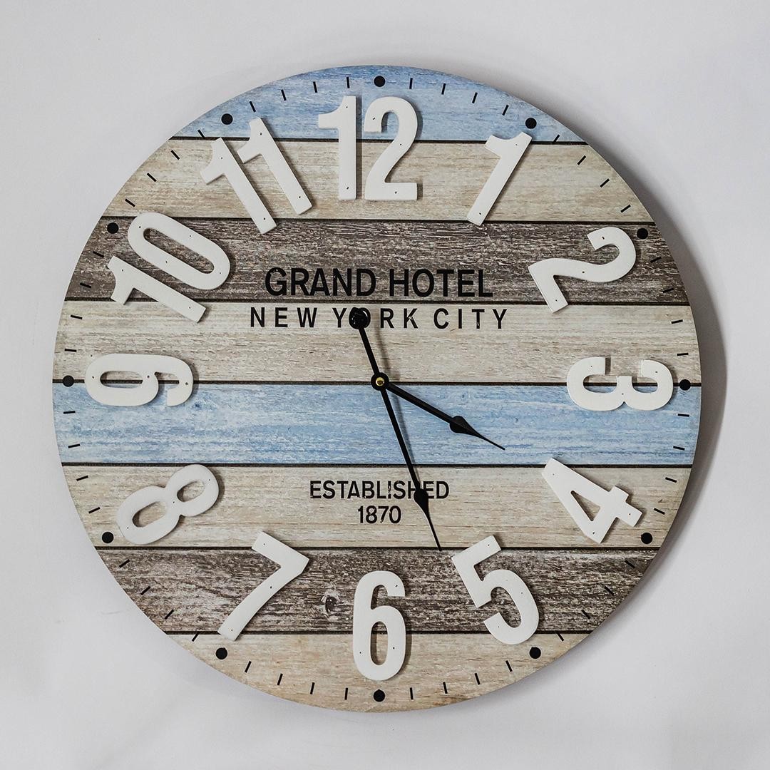 Grand Hotel New York City Multi Colored Wall Clock