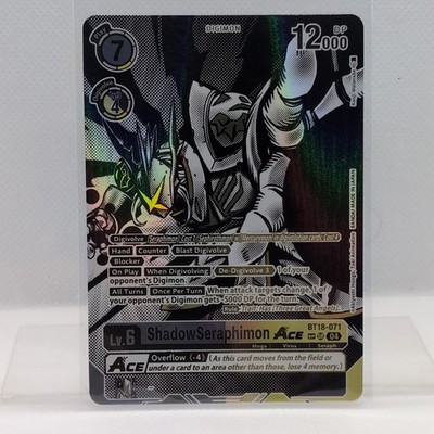 Digimon Karte Shadow Seraphimon ACE BT18-071 SP SR Englisch Alternative Art