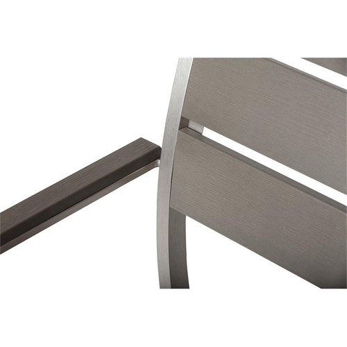 Pangea Home Breeze 7-piece Modern Aluminum Frame Patio Dining Set in Gray - Afbeelding 7 van 9