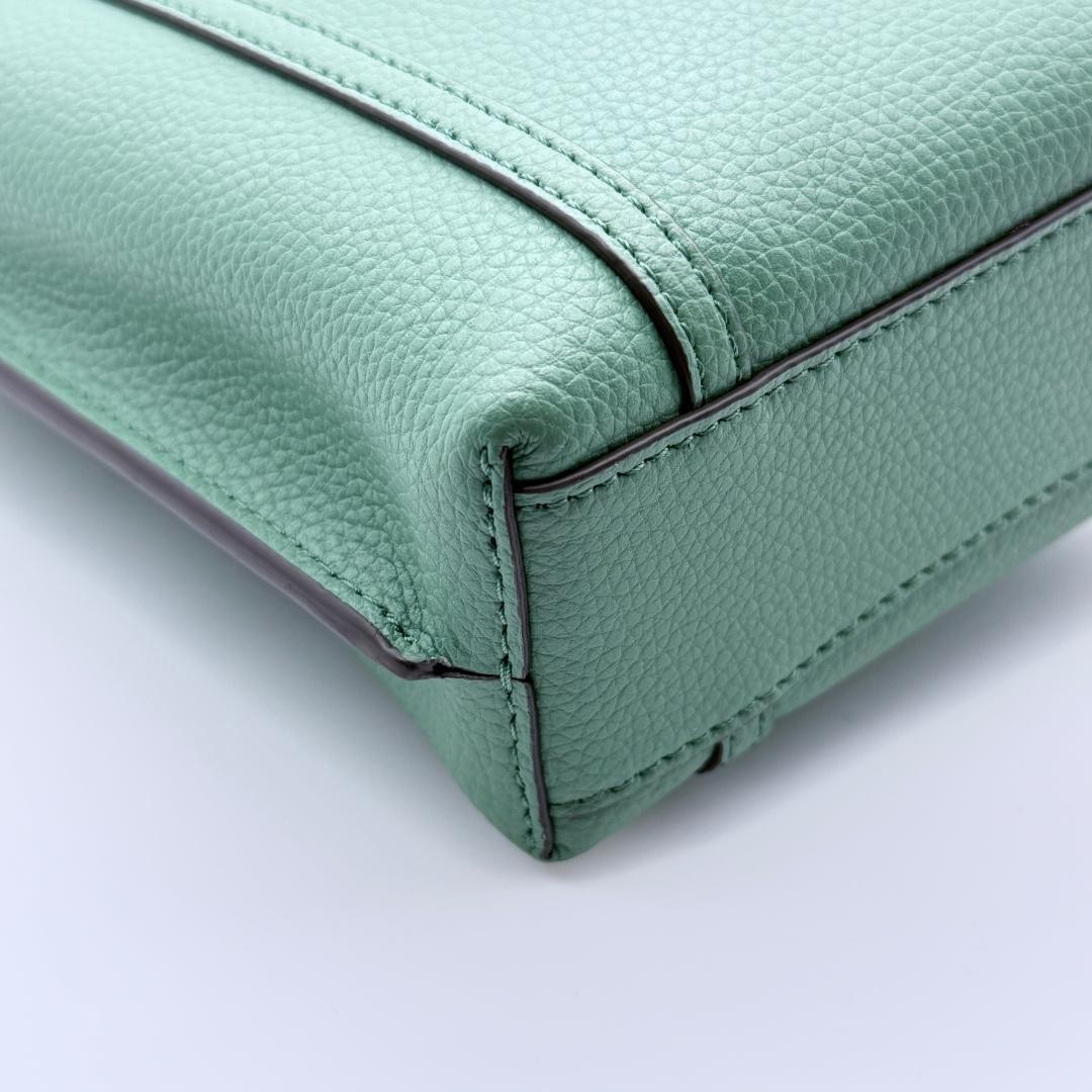 Tory Burch Perry Mini Tote Bag 2-Way Leather Green Women's From Japan thumbnail 8