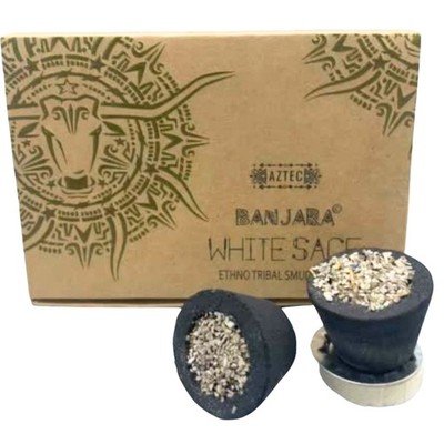 Banjara Räucherbecher 3x3cm Weißer Salbei White Sage Räucherharz Räucherwerk ind