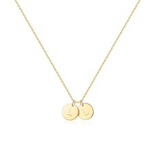 Initial Necklaces for Women, 14K Gold Plated Dainty Letter L Initial L Pendant N