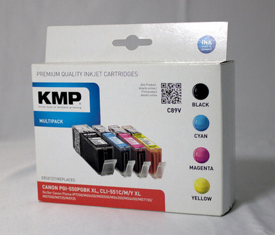 KMP C89V Multipack Tintenpatronen ersetzt Canon PGI-550/CLI-551 KMP-C89V
