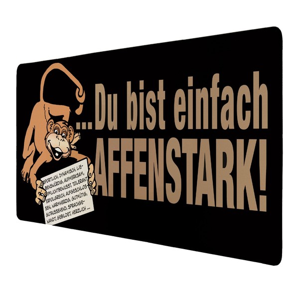 Du Bist Einfach Affenstark! Schreibtischunterlage 89X40Cm XXL Mauspad-image