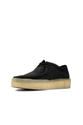 Clarks Herren Wallabee Cup Schwarz Wildleder Uk Größe 10 G / EU 44,5 