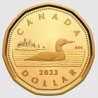 2023 Canada Loon dollar Classic design  pure silver w gold plating - from set