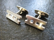 Manschettenkn&ouml;pfe Silber 925 Rey Urban Schweden Vintage Design von 1976