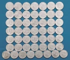 Lot of 50 Circulated 1970s Kennedy Half Dollar Coins.  $25 FV  M781